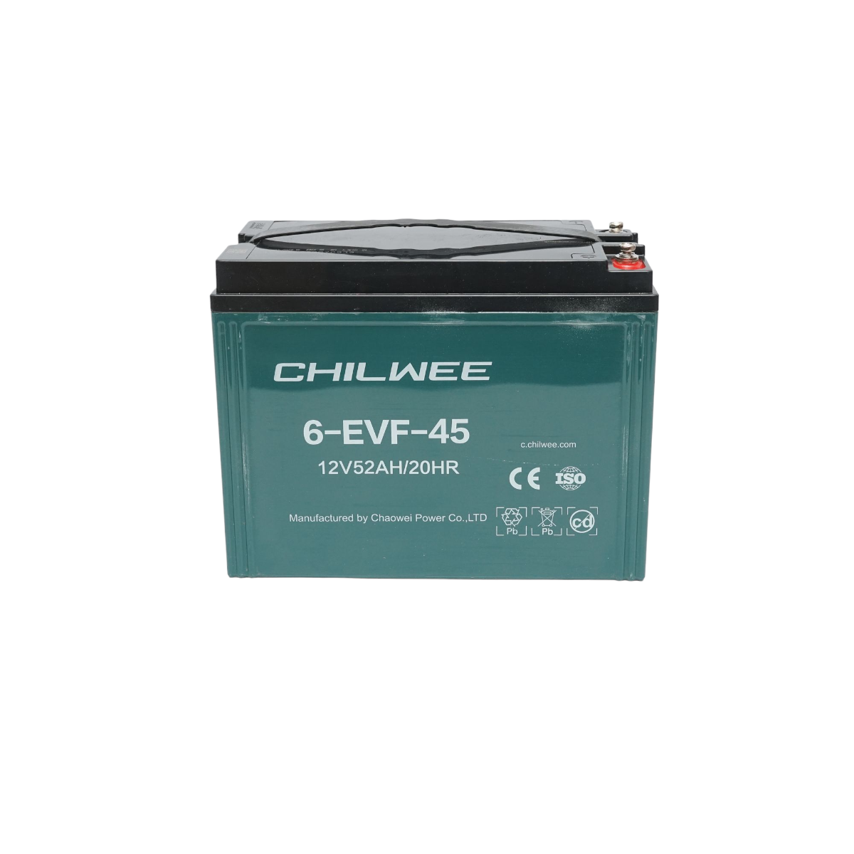 VRLA гел батерия за електрически велосипед с графен 6-EVF-45, 12V, 52AH-20HR CHILWEE