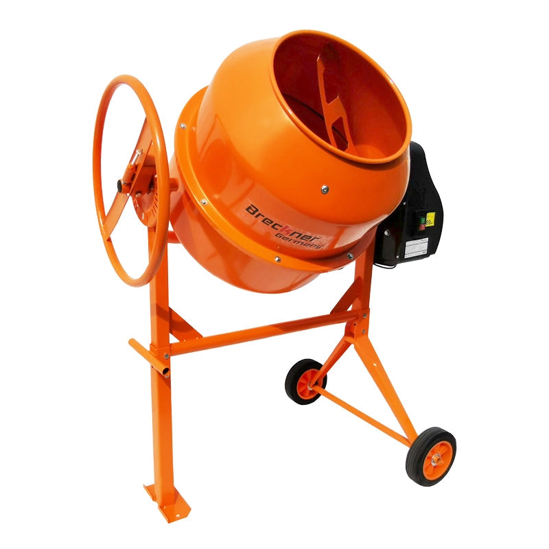 Бетонобъркачка 800W, обем 180L, чугунено зъбно колело и коронка, 61Kg Breckner Germany