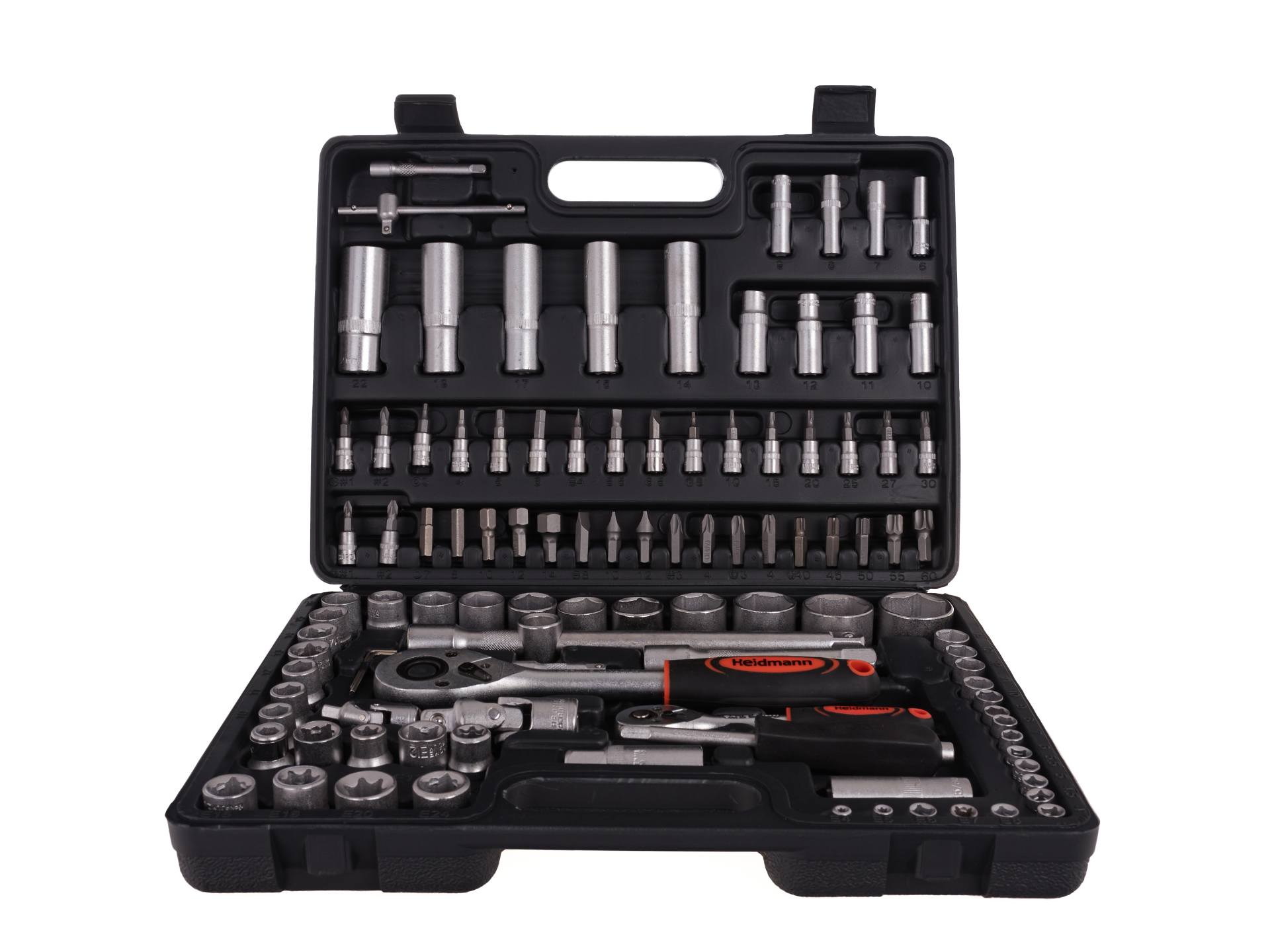 Комплект инструменти 108 бр. 1/4 1/2 CR-V HEIDMANN