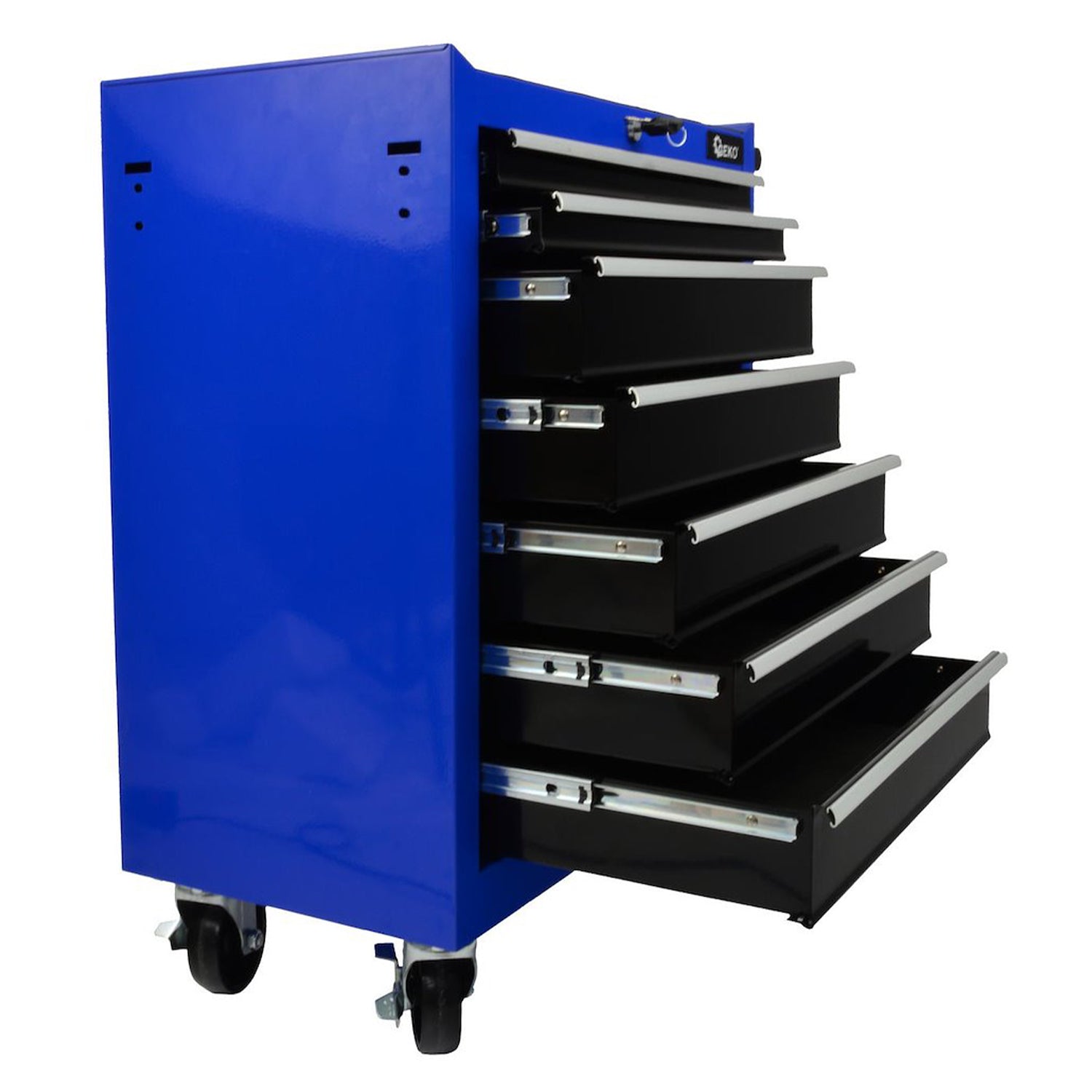 Необорудван метален шкаф за инструменти с 7 чекмеджета GEKO