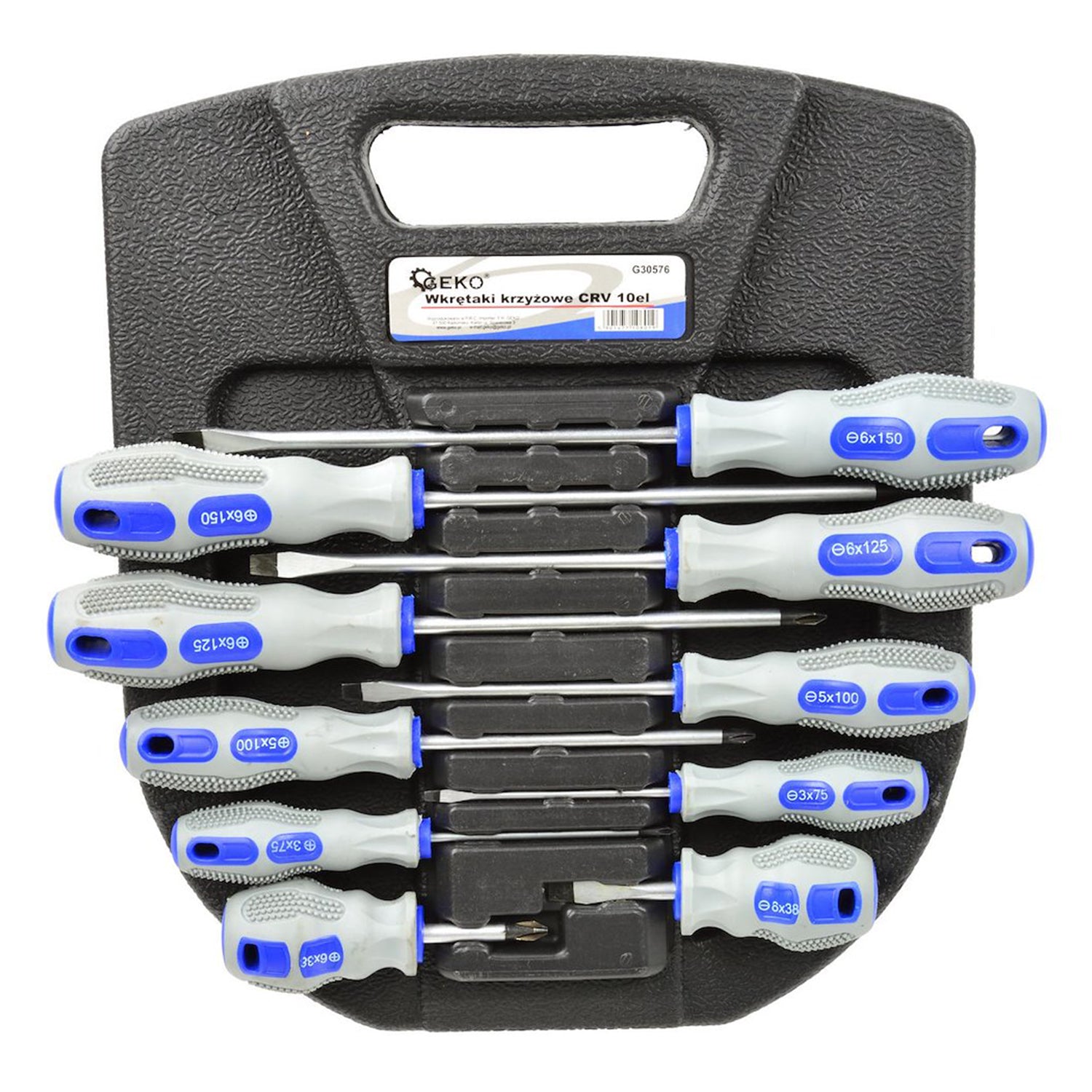 Комплект отвертки CRV 10 бр. GEKO