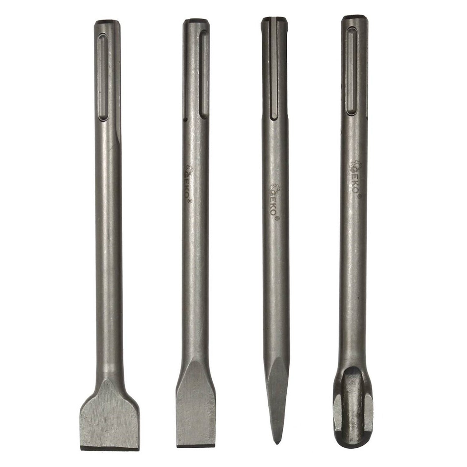 Комплект 4 длета SDS Max 250 мм Geko - за бетон, зидария, камък и мазилка