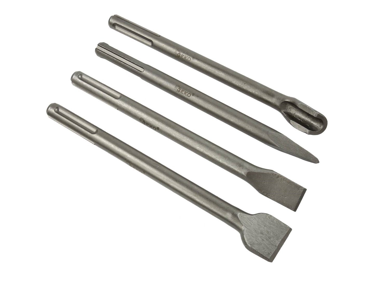 Комплект 4 длета SDS Max 250 мм Geko - за бетон, зидария, камък и мазилка