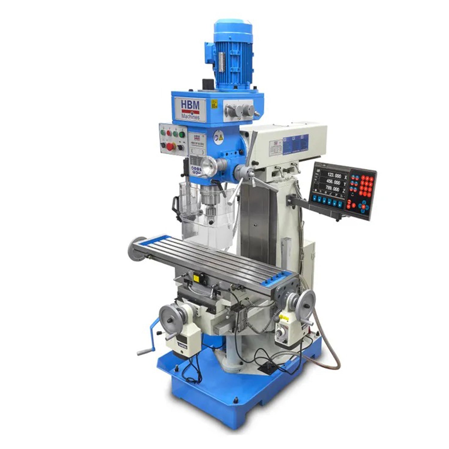 Професионална фрезова и пробивна машина с голяма маса и цифров дисплей BF 60 400V