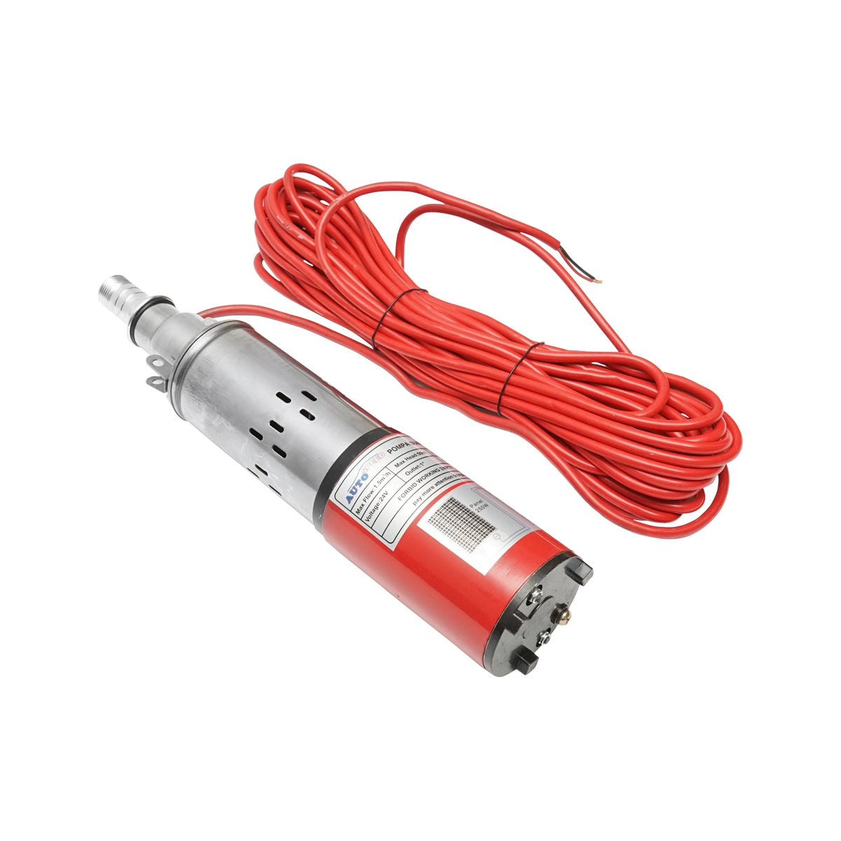 Потопяема водна помпа за слънчев панел 24V/250W 8A дебит 1,5 m3/h, D80 мм