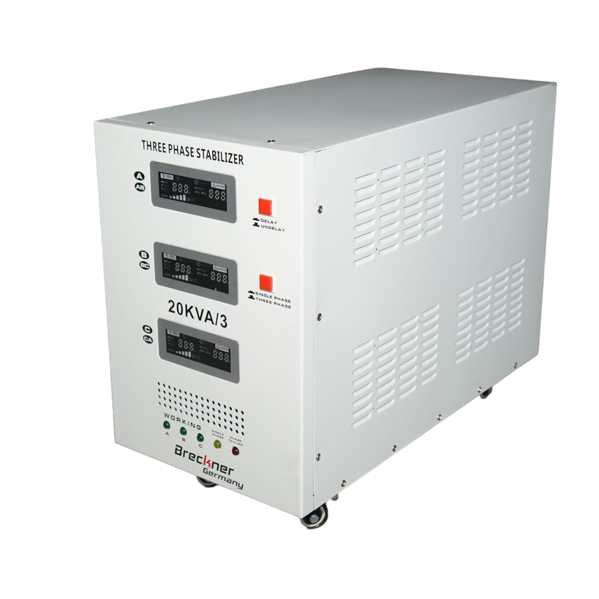 Автоматичен стабилизатор на напрежение 20KVA, 16KW трифазен със сервомотор Breckner Germany