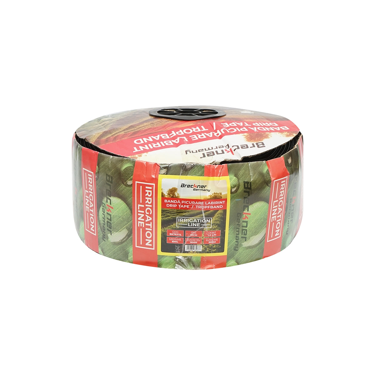 Лента за капково напояване, ролка 500м 1,5L/H, D16мм разс. 10см Breckner Germany