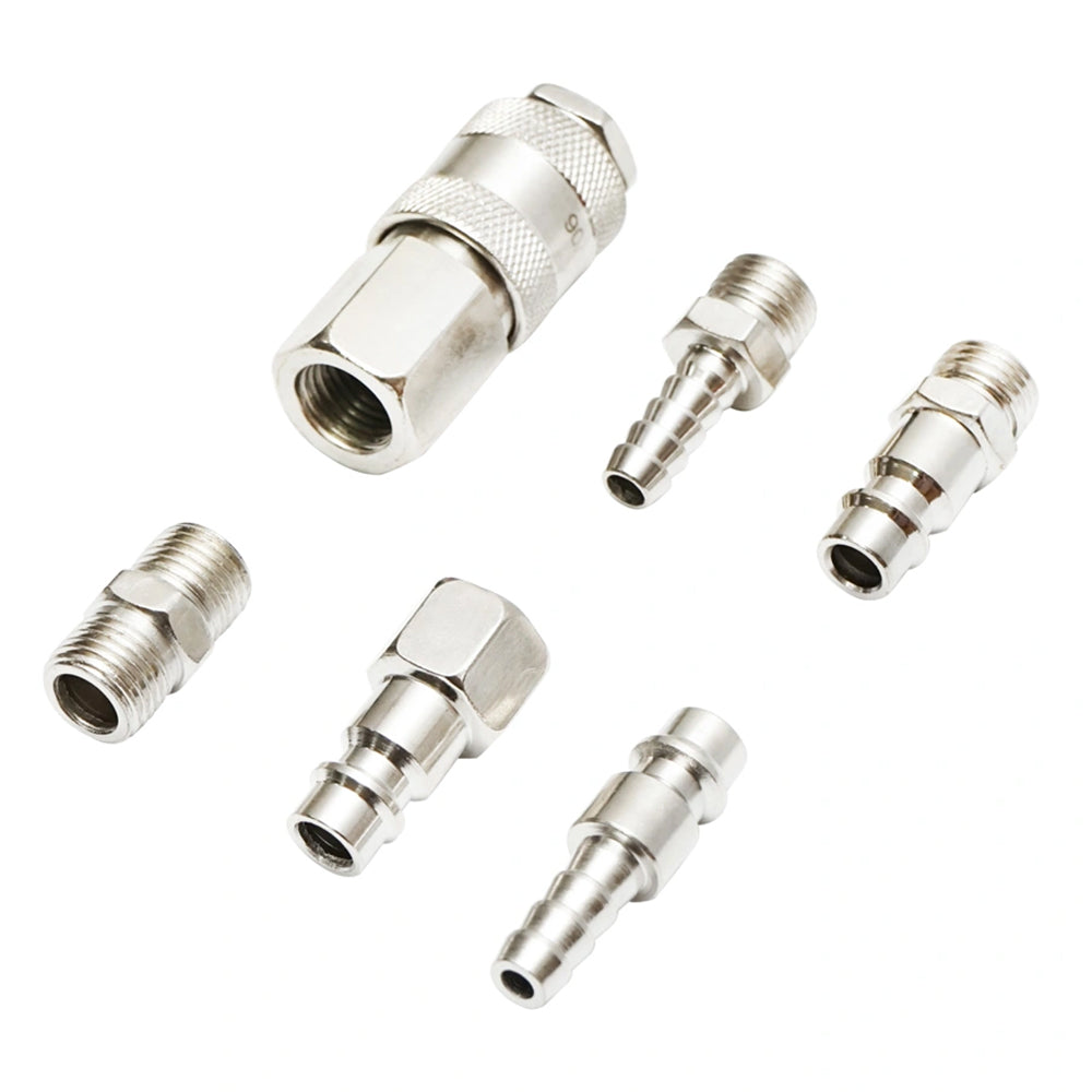 Комплект бързи връзки за въздушни маркучи и пневматични инструменти 6 бр.