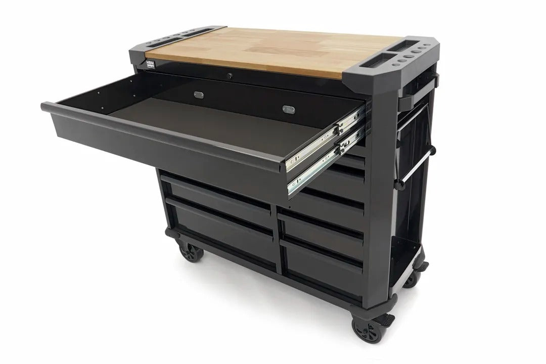 Шкаф за инструменти с 11 чекмеджета и работен плот 109 см HBM MACHINES