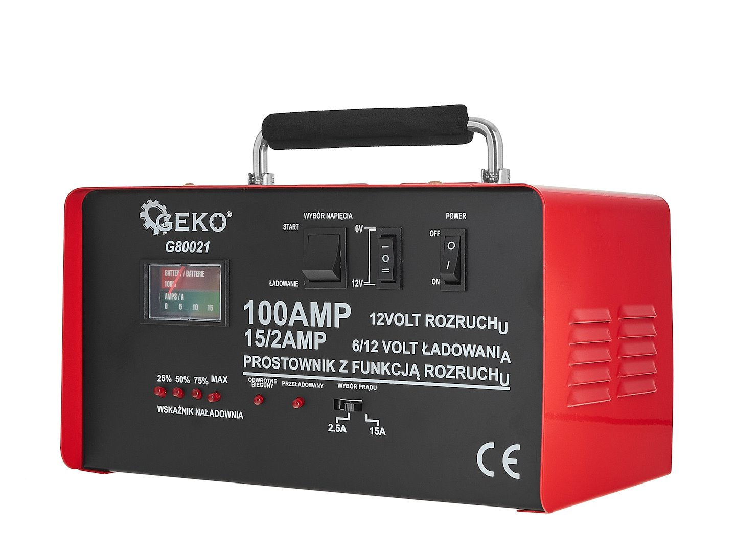 Зарядно устройство 100A, 6/12V за автомобилни акумулатори с капацитет 20-120 Ah - GEKO