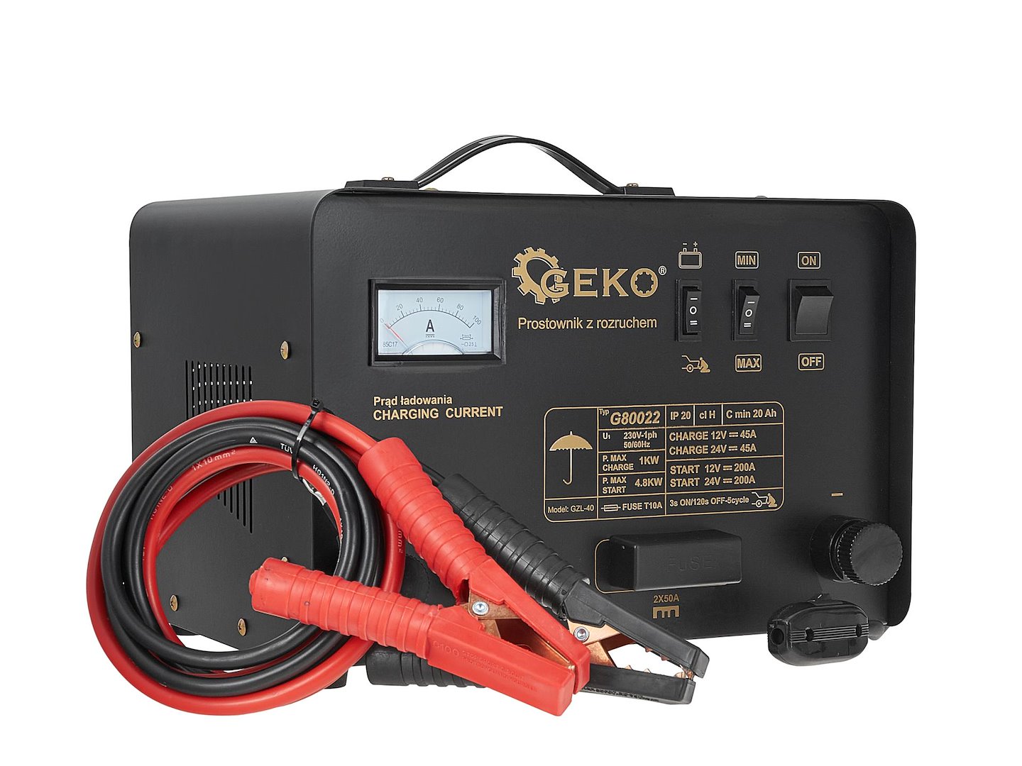 Зарядно устройство със стартов робот 200A 12/24V GEKO