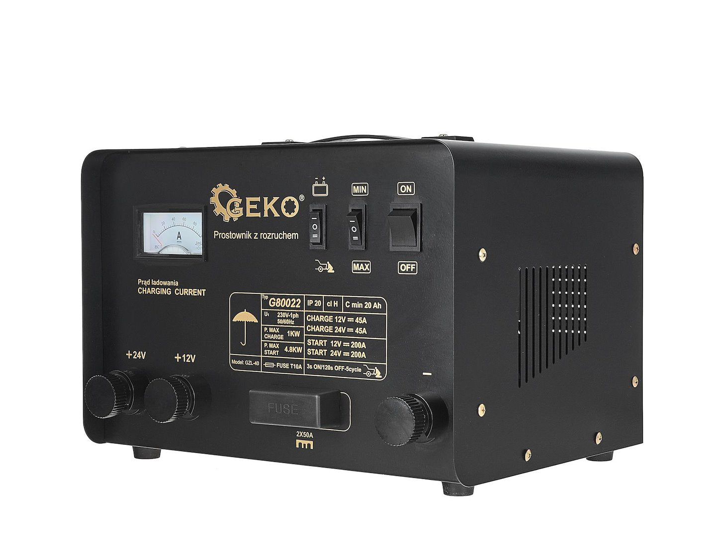 Зарядно устройство със стартов робот 200A 12/24V GEKO