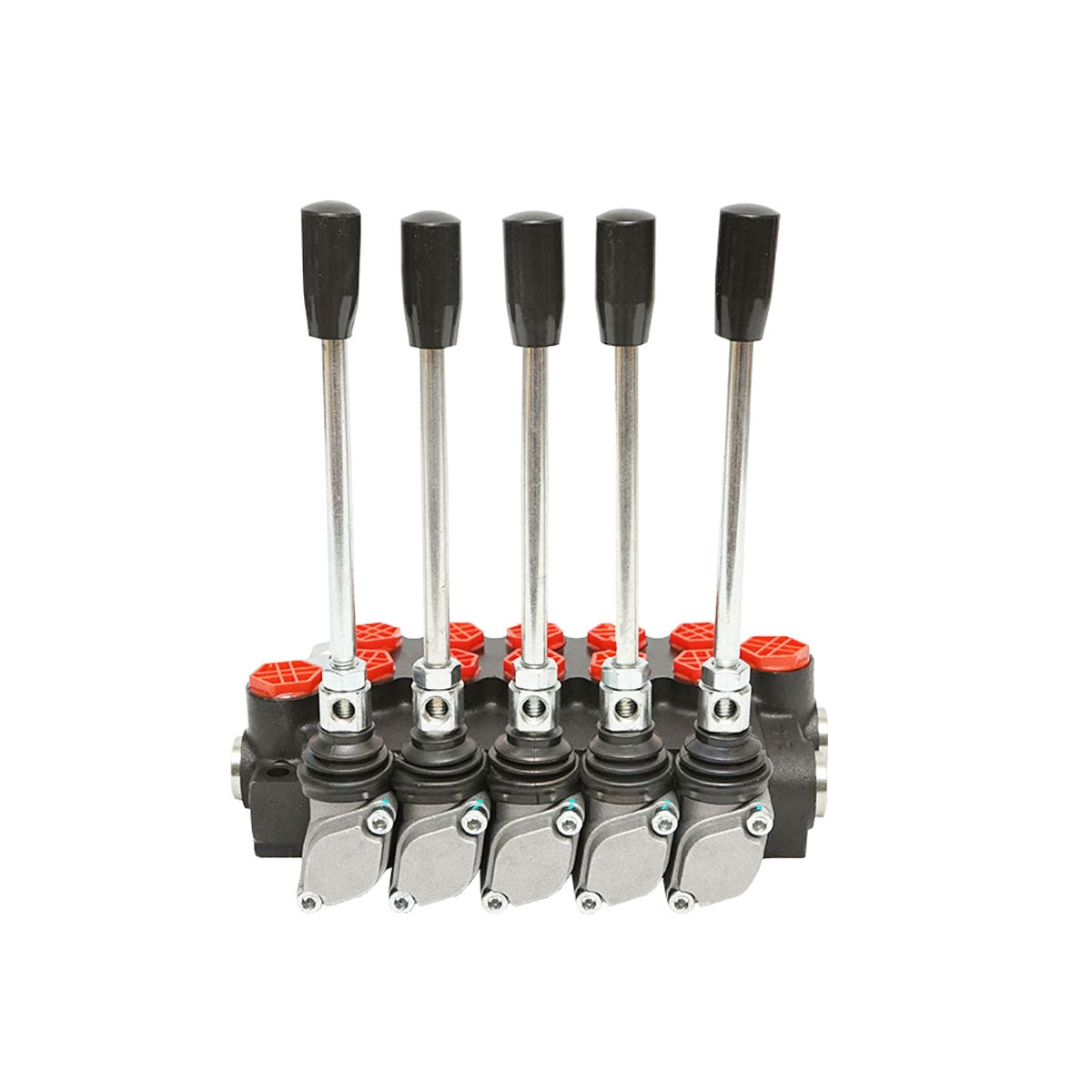 Хидравличен разпределител с 5 лоста дебит 40L/min с включен лост и редуктор -15 /+80 Breckner Germany