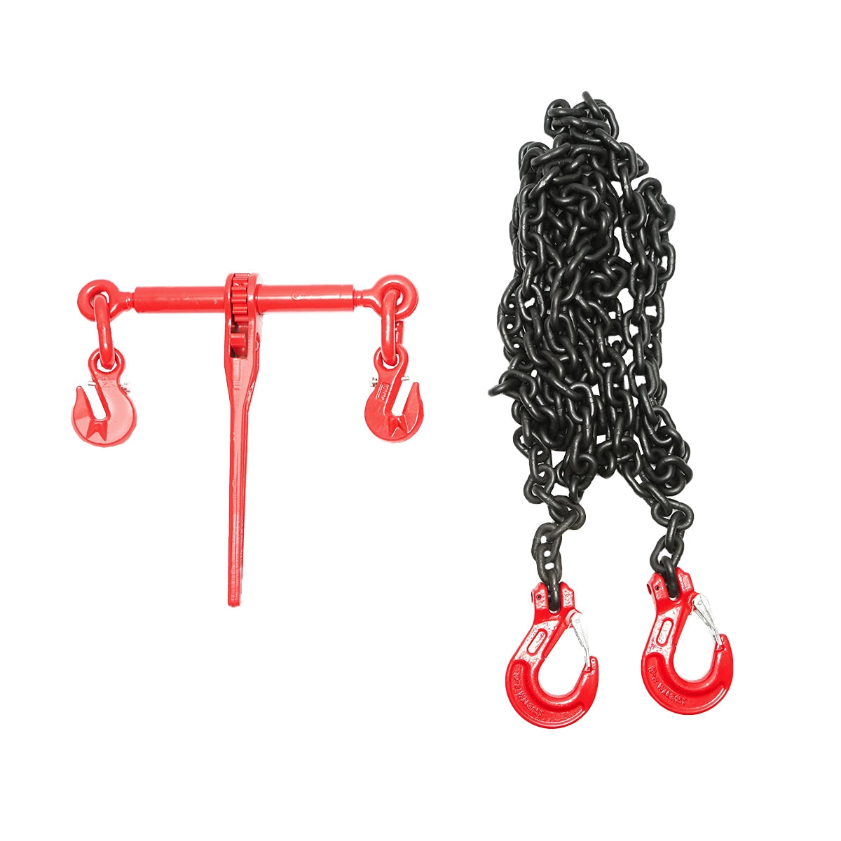 Анкерна верига за тежки машини с тресчотка, поддържано тегло 6.3т, дължина на веригата 6м, дебелина на веригата 10мм