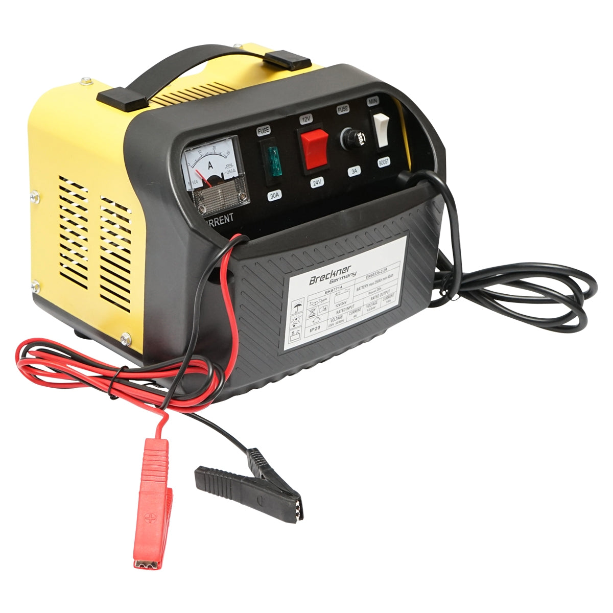 Зарядно устройство за автомобилни акумулатори 12/24V 20A 230V/566W за акумулатори 40-250Ah Breckner Germany