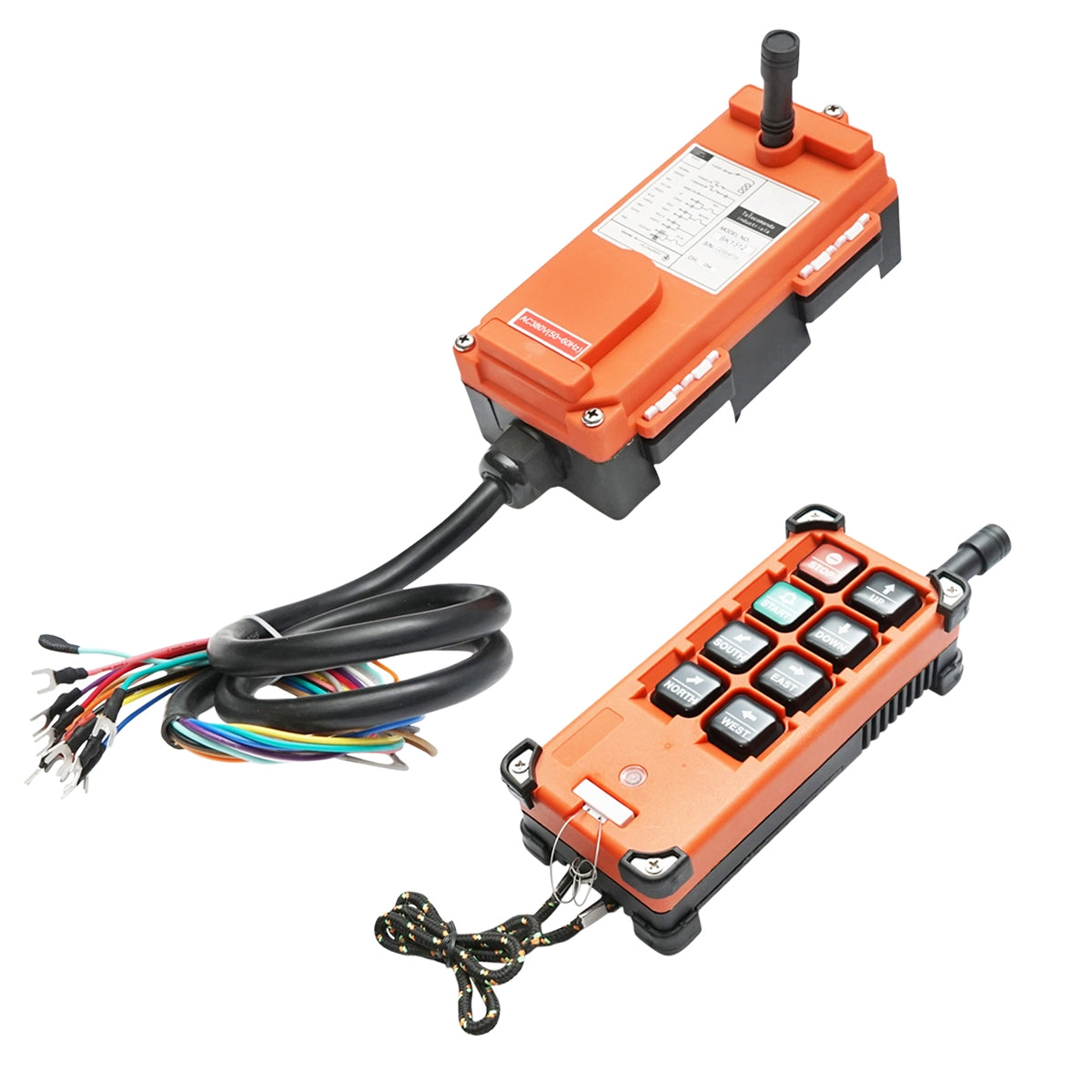 Безжично индустриално дистанционно с 6 механизма AC 380V и защита от вода Breckner Germany