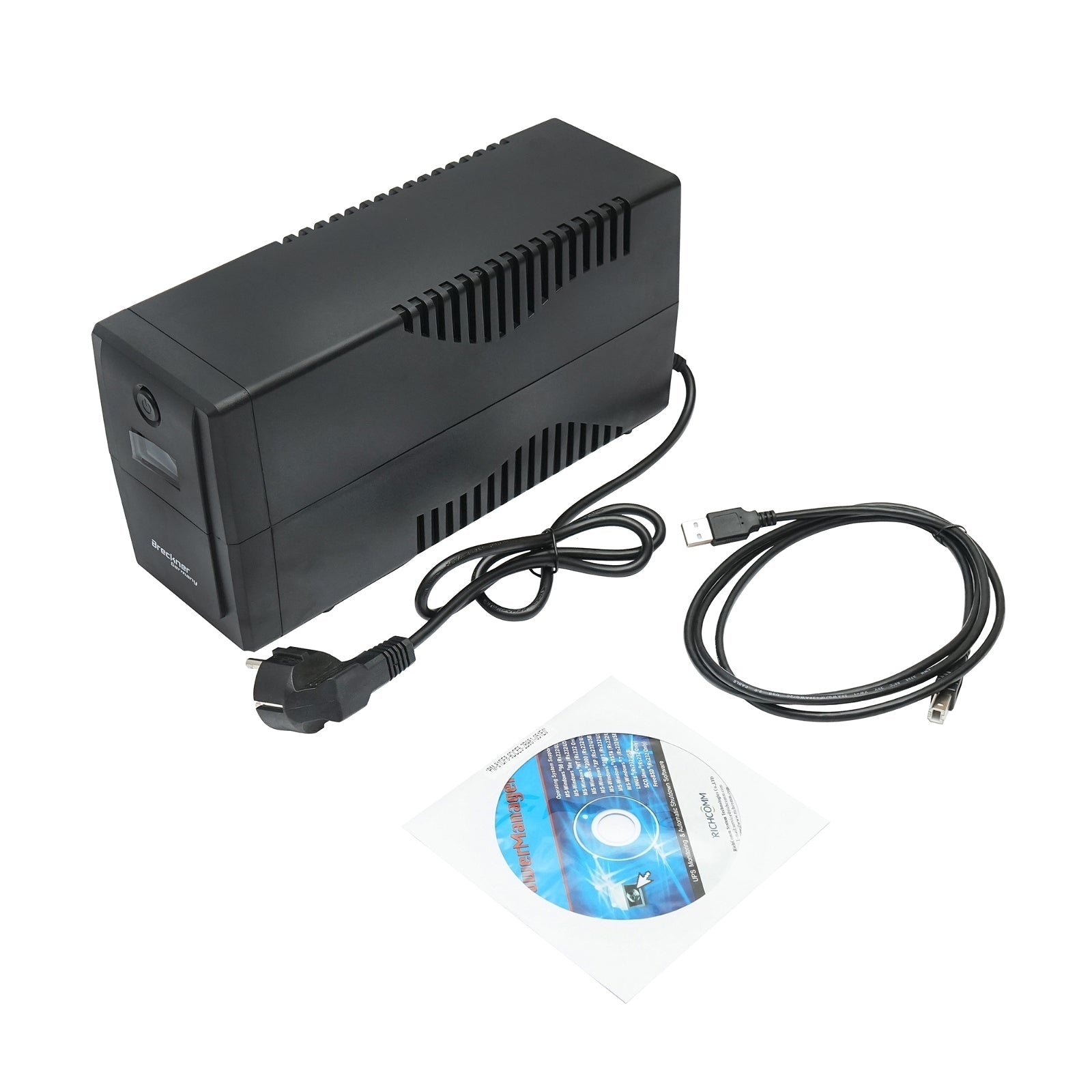 UPS устройство 800VA/480W с 9Ah батерия и 2 гнезда шуко, LCD, USB, AVR Breckner Germany