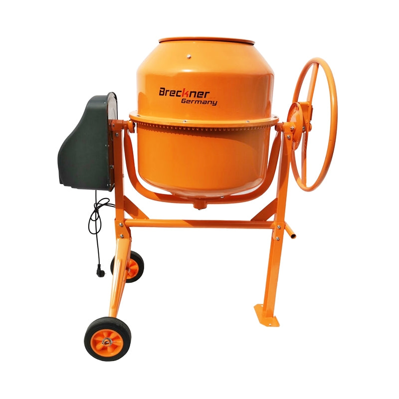 Бетонобъркачка 800W, обем 200L, чугунено зъбно колело и коронка, 58Kg Breckner Germany