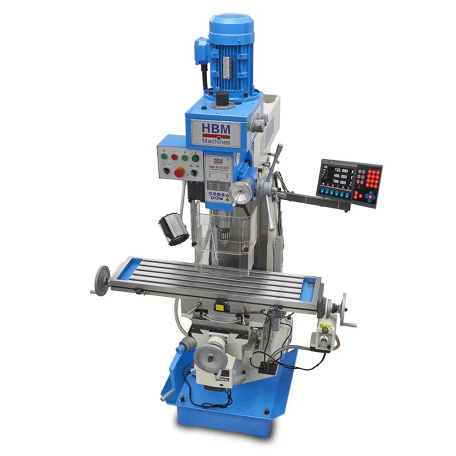 Професионална фрезова и пробивна машина с голяма маса и цифров дисплей BF 60 400V