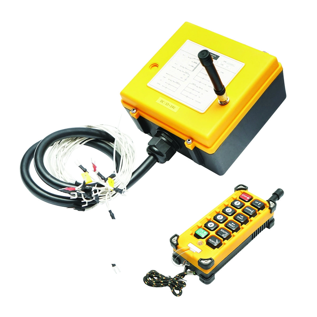 Безжично индустриално дистанционно с 8 механизма DC 12V/24V и защита от вода Breckner Germany