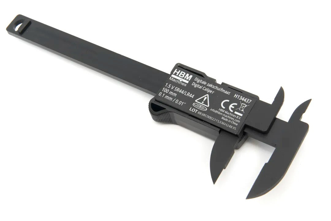 Цифров шублер 100 мм, LCD екран, прецизност 0.1 мм, преобразуване мм/инч, прецизен измервателен уред HBM Холандия