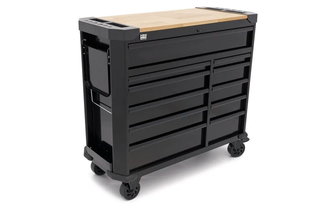 Шкаф за инструменти с 11 чекмеджета и работен плот 109 см HBM MACHINES