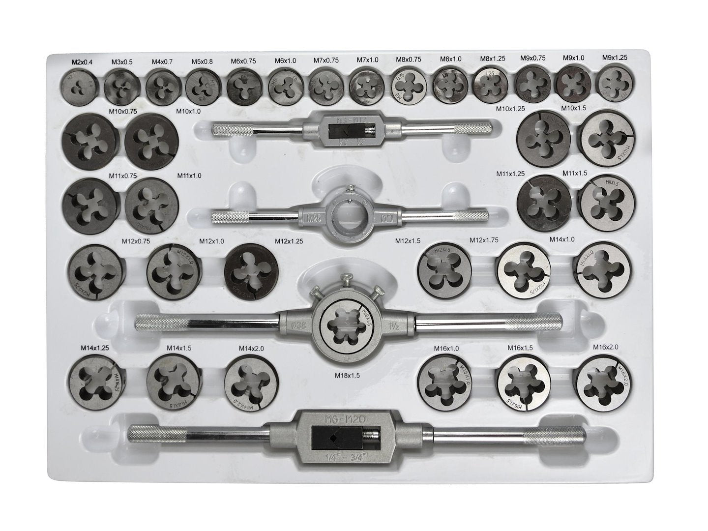 Комплект метчици и плашки 110 броя, за вътрешни и външни резби - GEKO