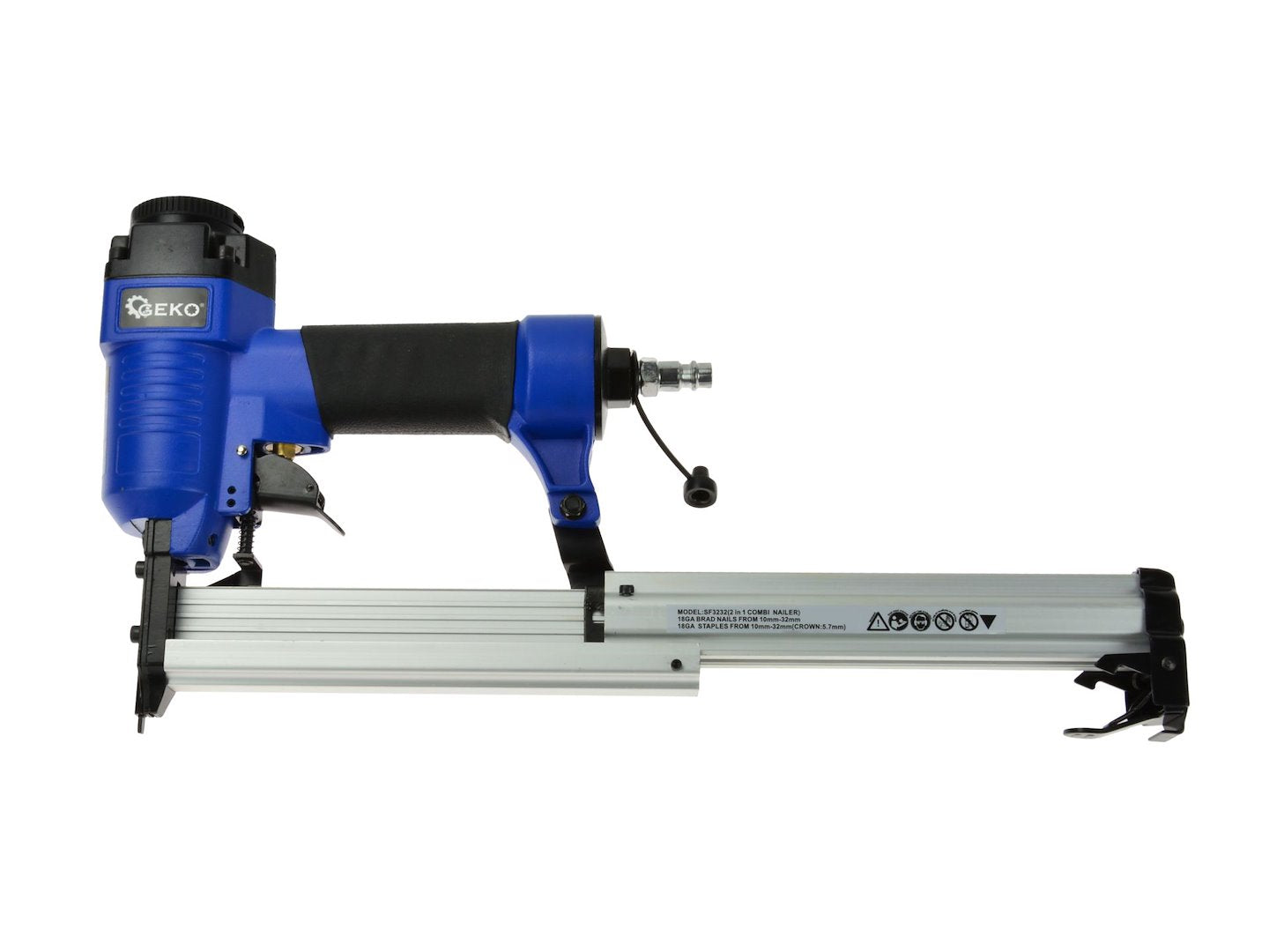 Пневматичен такер 2 в 1 за пирони и скоби GEKO