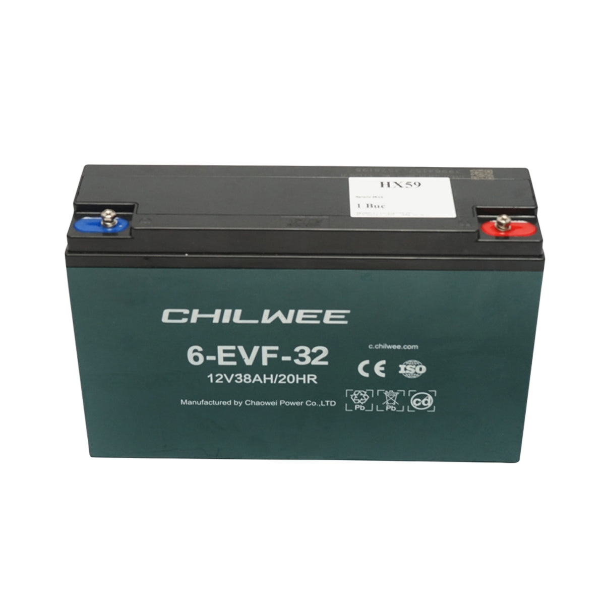 VRLA гел батерия за електрически велосипед 6-EVF-32, 12V, 38Ah-20HR CHILWEE