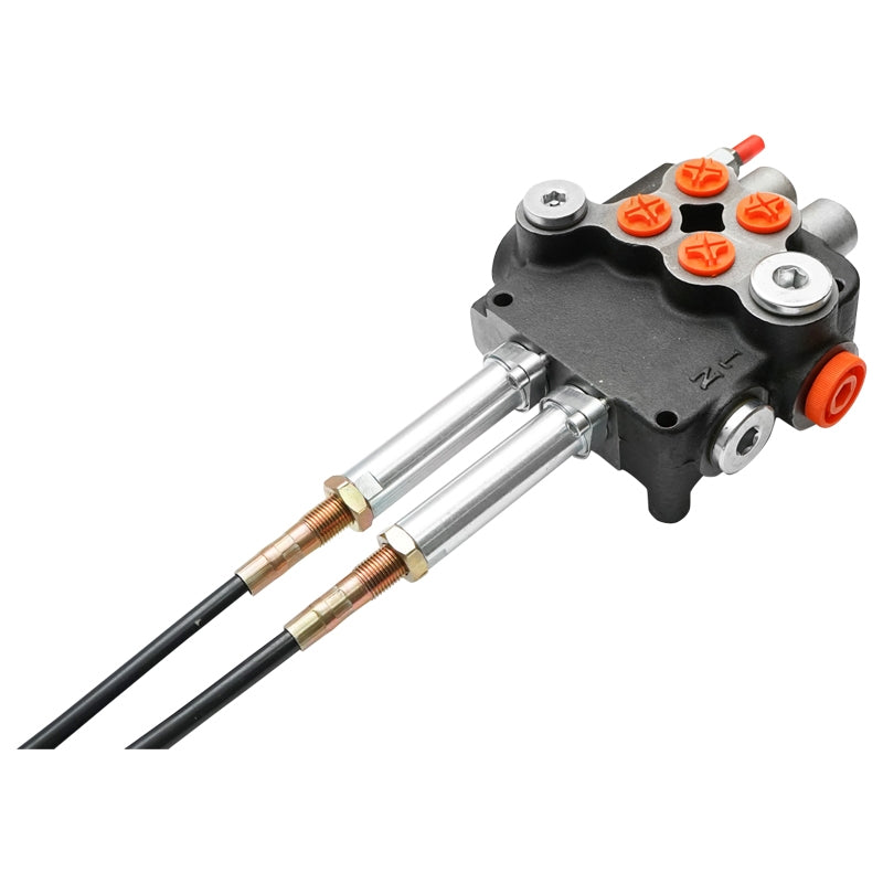 Хидравличен разпределител с 2 лоста, дължина на кабела 2 м налягане 250 bar дебит 80L/min Breckner Germany