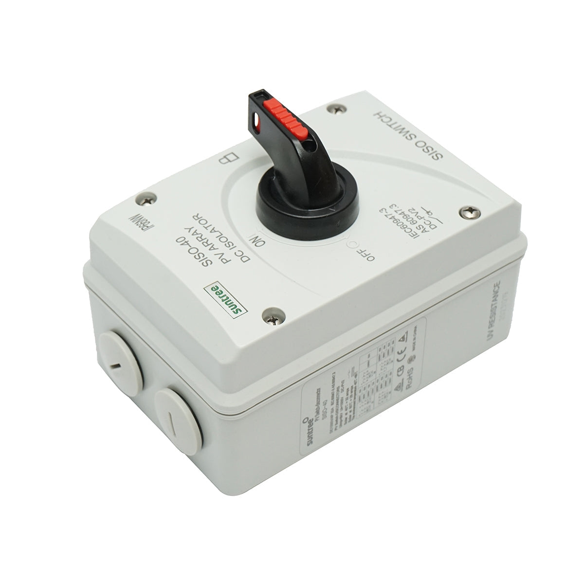 Разделител, прекъсвач SISO-40, 4P, 32A, 1000V за фотоволтаични системи Suntree