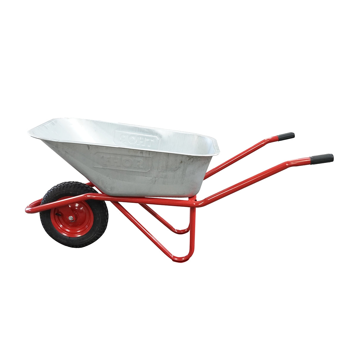 Метална количка 80л с пневматично колело 350/8 и поцинкована купа 880x600х270мм Thor