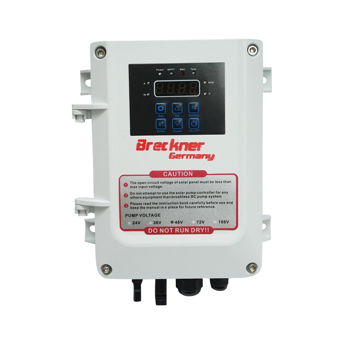 Помпа за повърхностна вода 550W, 48V, дебит 17 m3/h с MPPT контролер + сензор за нивото на водата за соларен фотоволтаичен панел Breckner Germany