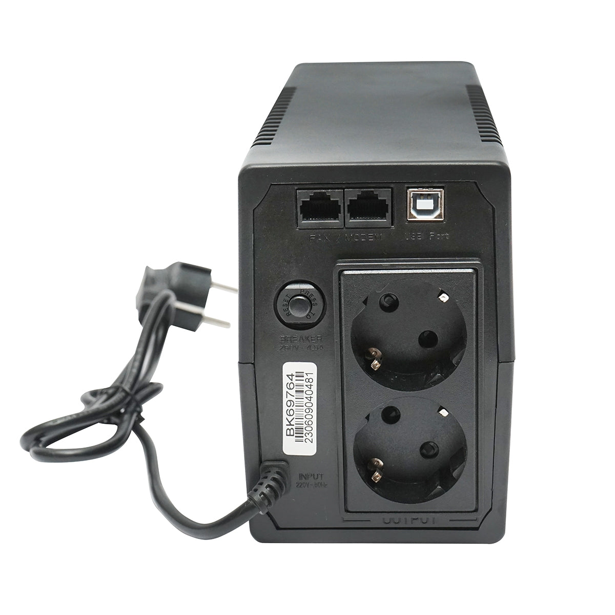 UPS устройство 800VA/480W с 9Ah батерия и 2 гнезда шуко, LCD, USB, AVR Breckner Germany