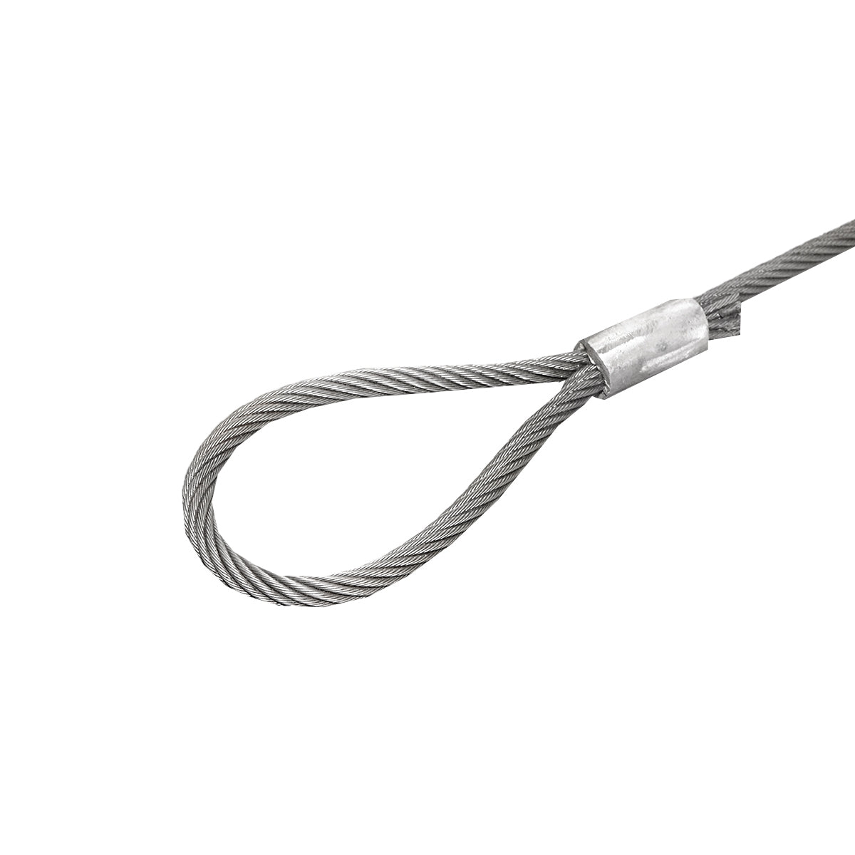 Стоманено въже за лебедка с дебелина 28 мм и дължина 6 м, с халки за теглене или повдигане