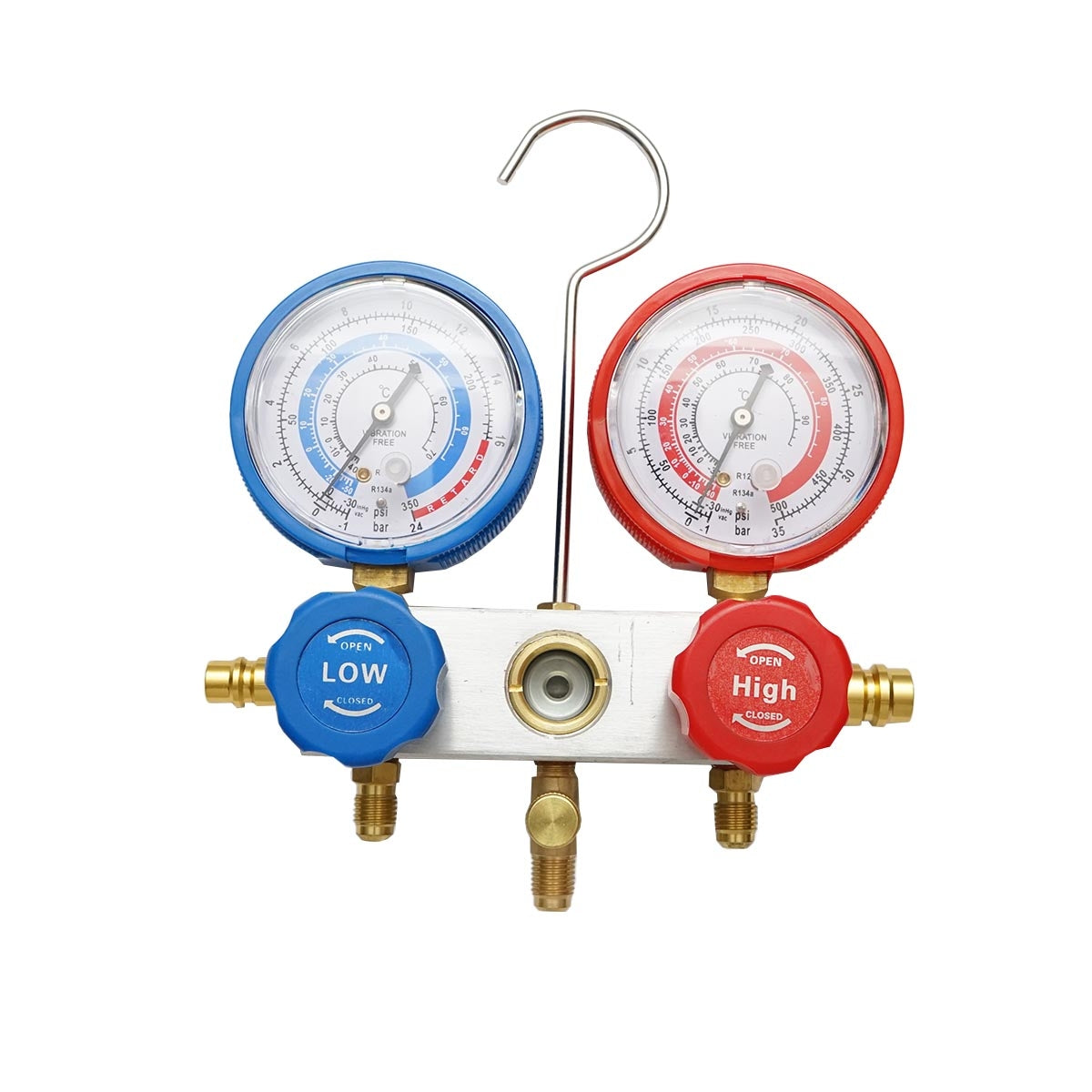Комплект батерии с 2-пътен манометър за хладилен агент, AC R22 Breckner Germany