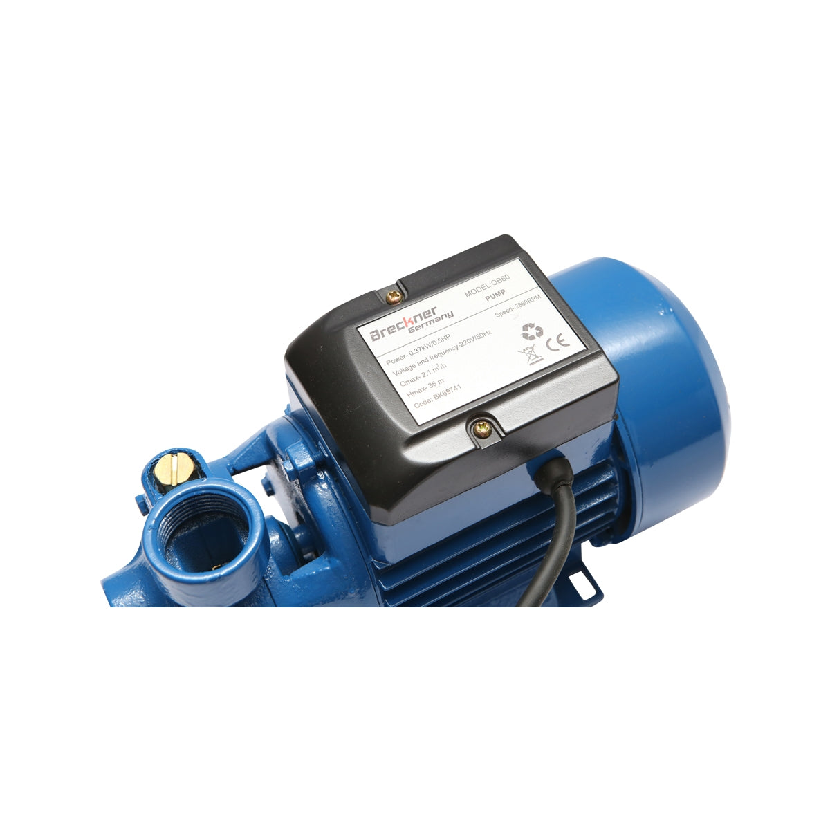 Помпа за повърхностни води, 370W, 35L/min, дълбочина 32m, 220V QB60 Breckner Germany