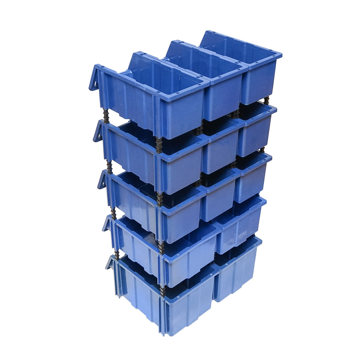 Стойка с 13 кутии за съхранение/организация, синя пластмасова кутия, 510x400x1000мм