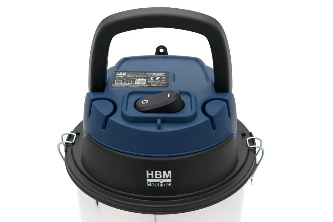 Професионална прахосмукачка за мокро/сухо почистване 1000W 15 л компактен и тих HBM