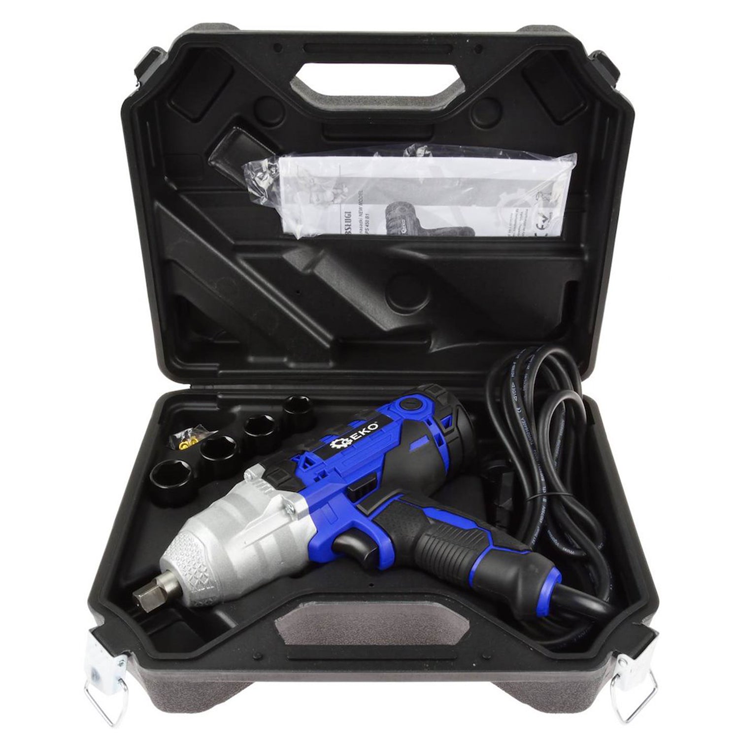 Електрически ударен гайковерт 1/2" с вложки 450Nm 230V GEKO