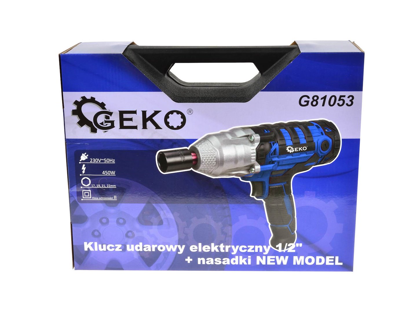 Електрически ударен гайковерт 1/2" с вложки 450Nm 230V GEKO