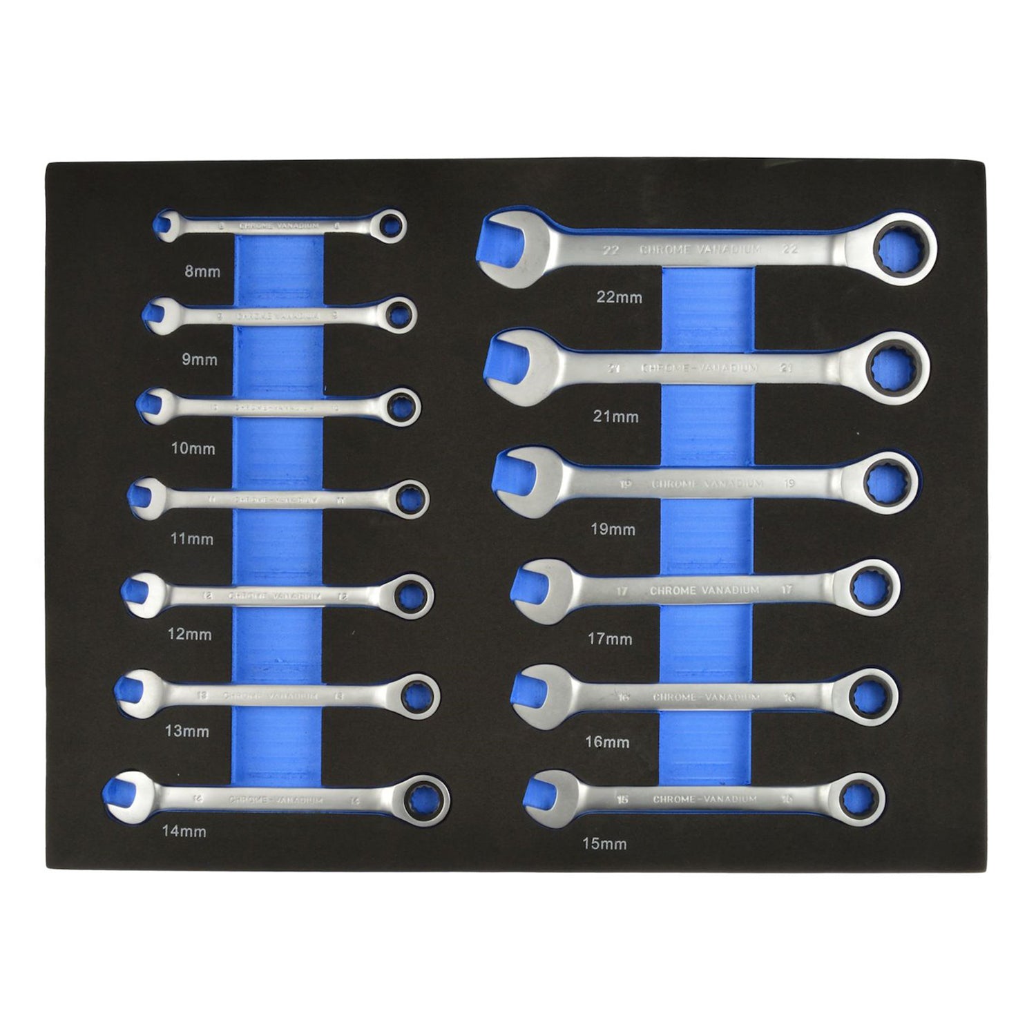 Модул за шкаф с комбинирани ключове с тресчотка 8-22 мм 13 бр. GEKO