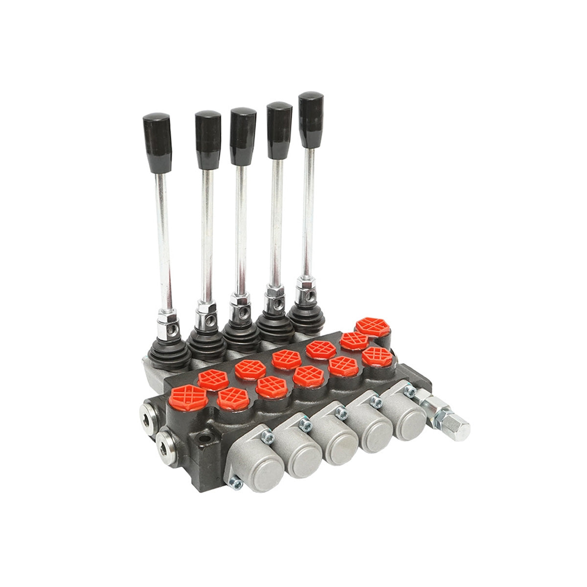 Хидравличен разпределител с 5 лоста дебит 40L/min с включен лост и редуктор -15 /+80 Breckner Germany