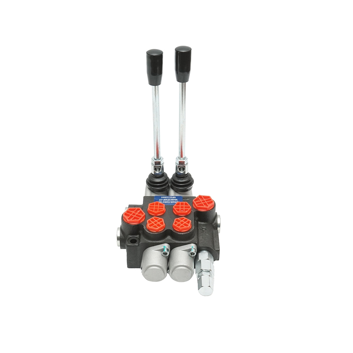 Хидравличен разпределител с 2 лоста поток 40L/min с включен лост и редуктор -15 /+80 Breckner Germany