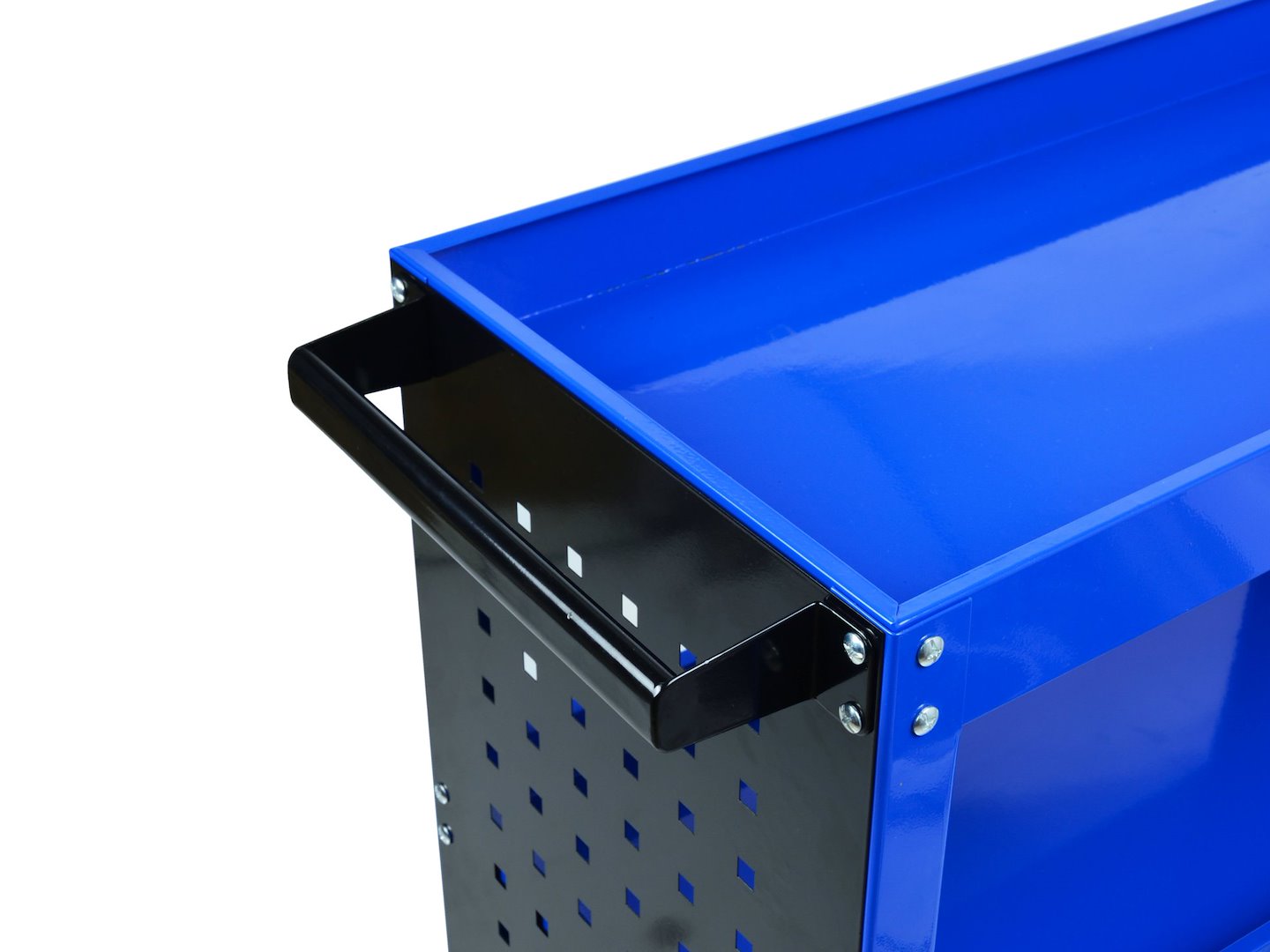 Метална подвижна количка с 3 рафта и странични панели GEKO