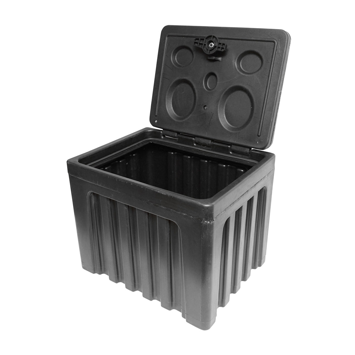 Кутия за инструменти без опора, черна пластмаса 468x470x600 мм