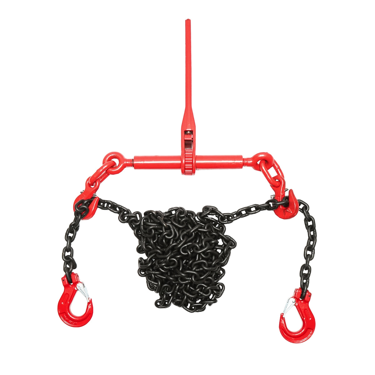 Анкерна верига за тежки машини с устройство за опъване с тресчотка, капацитет на теглото 4т, дължина на веригата 6м, дебелина на веригата 8мм