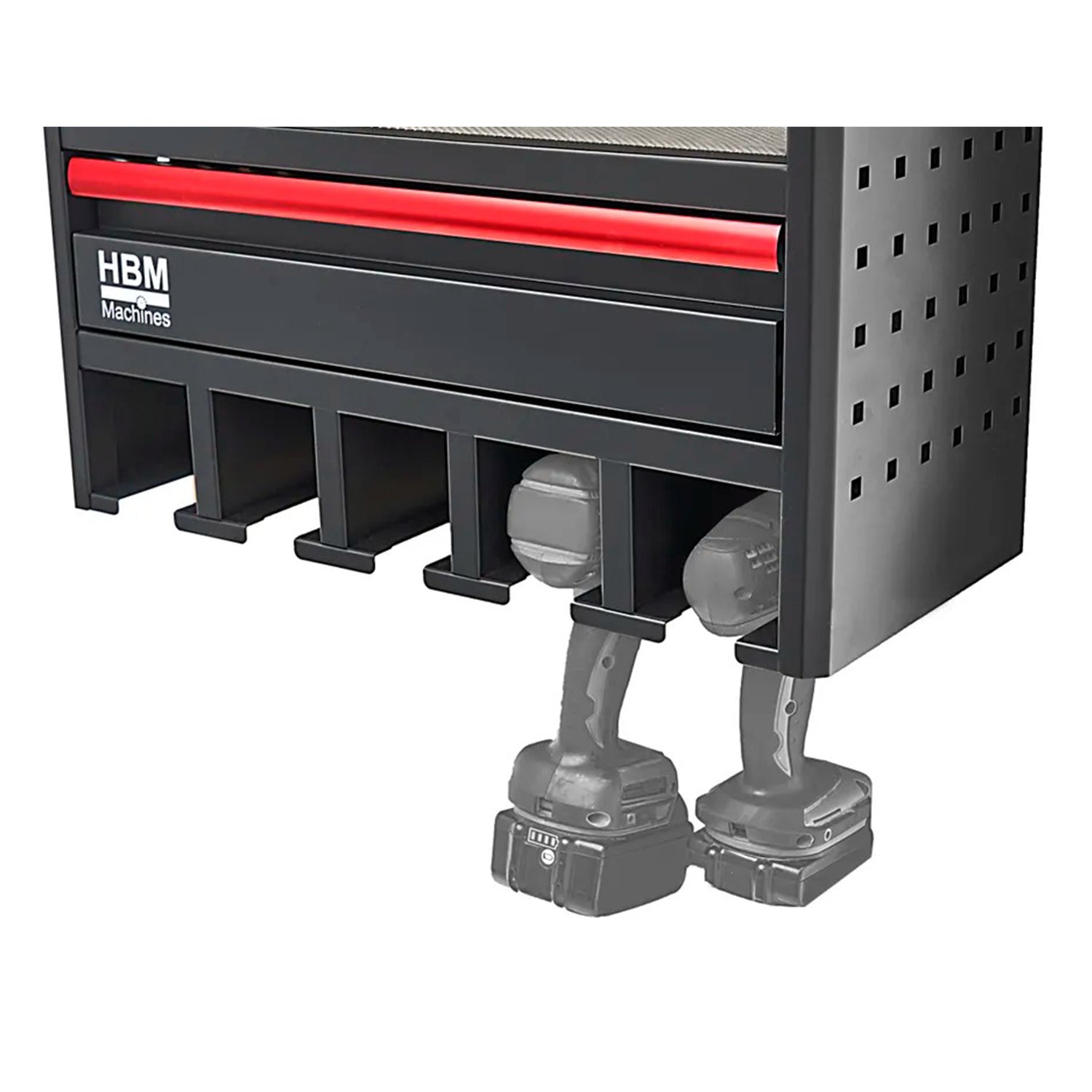 Стенен шкаф, органайзер за електрически и пневматични инструменти, 1 чекмедже, контакт 220V