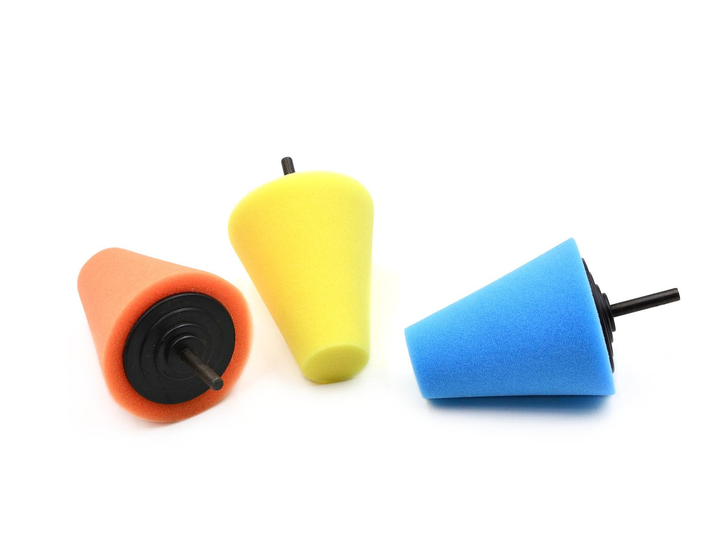 Комплект конични полиращи гъби с 6 мм приставка, 3 броя, GEKO