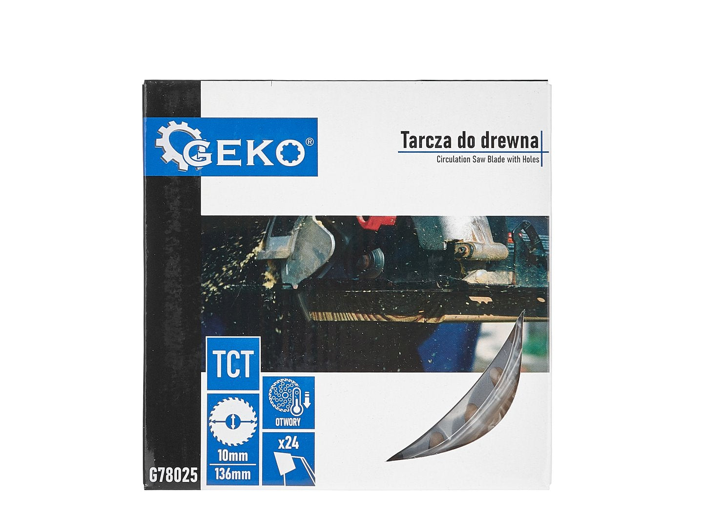 Диск с видия за циркулярен трион, за рязане на дърво 136 мм х 10 мм х 24 т